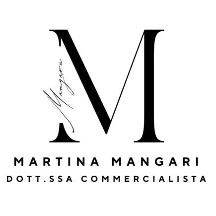 Logo dello studio di Martina Mangari, dottoressa commercialista di Ciampino, Marino e castelli romani, con una grande lettera 'M' stilizzata e il testo 'Martina Mangari - Dottoressa Commercialista'.